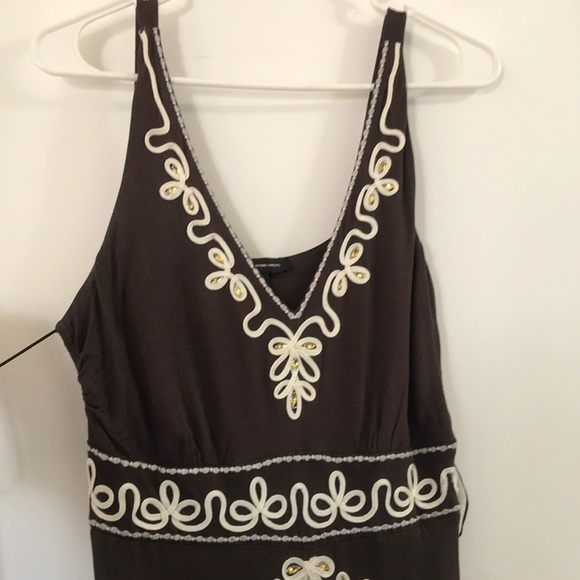 INC Sleeveless Brown Embroidered Maxi dress - Picture 1 of 6